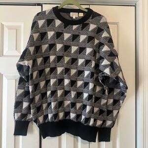 Vintage Cezar Black and White Sweater 2X
Pit to Pit: 28.5”
Shoulder to Hem: 31”